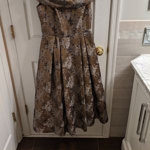 Calvin Klein Off the Shoulder Formal Dress